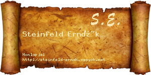 Steinfeld Ernák névjegykártya